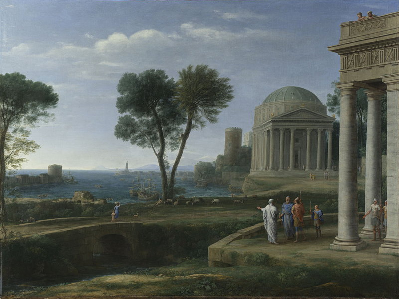 Claude: Landscape with Aeneas at Delos (1672) National Gallery, London NG1018