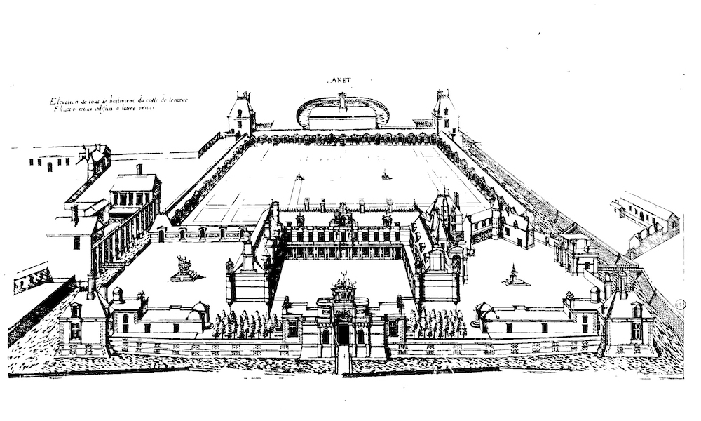 Philibert de l’Orme: Château d'Anet (1547-52) from Jacques Androuet du Cerceau: Les plus excellents bastiments de France (Paris 1576)