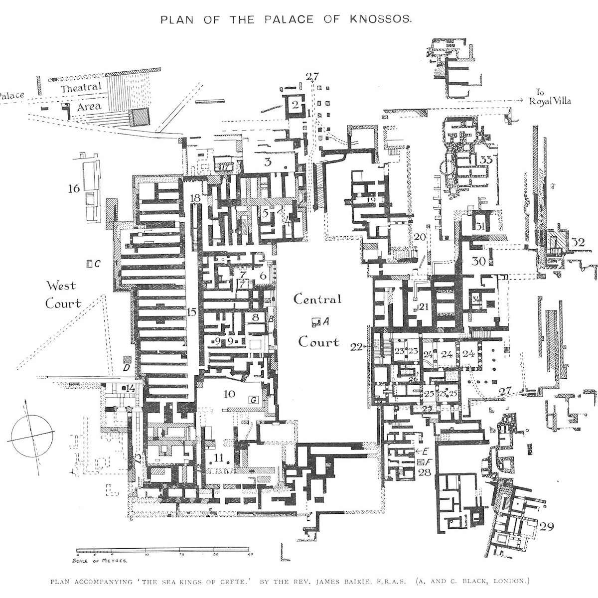 Plan, Palace of Knossos, Crete