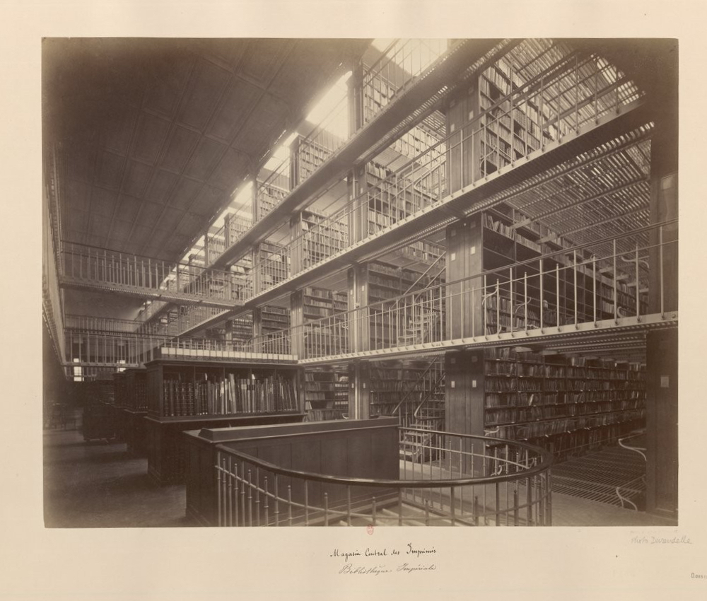 Henri Labrouste: Book stacks at the Bibliothèque Nationale, Paris (1860–68) © Bibliothèque National de France