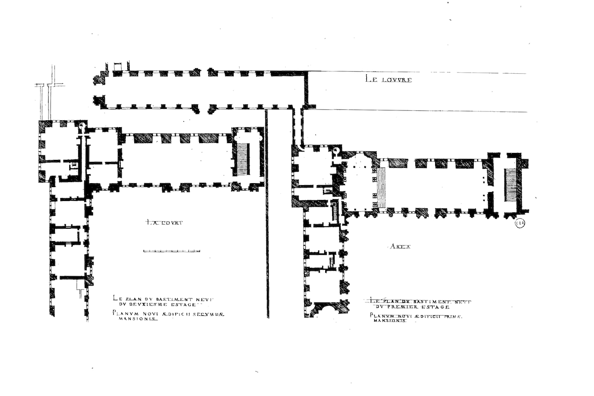 Pierre Lescot: Petite Galerie (1546-51) and Philibert de l’Orme: Petite Galerie (1563-70), Louvre, Paris from Jacques Androuet du Cerceau: Les plus excellents bastiments de France (Paris 1576)