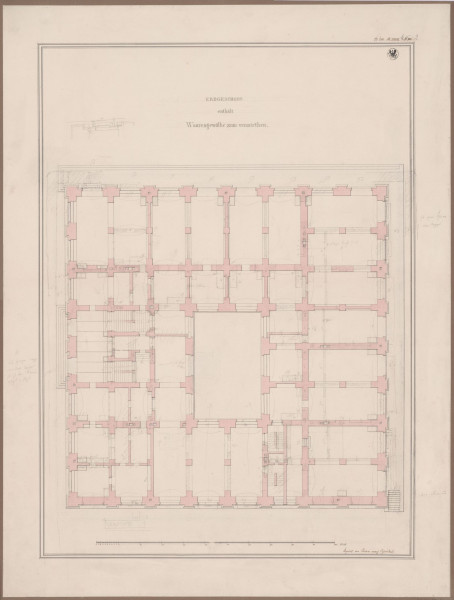 Karl Friedrich Schinkel: first floor plan, Bauakademie, Berlin (1838-50) © Kupferstichkabinett, Staatliche Museen zu Berlin