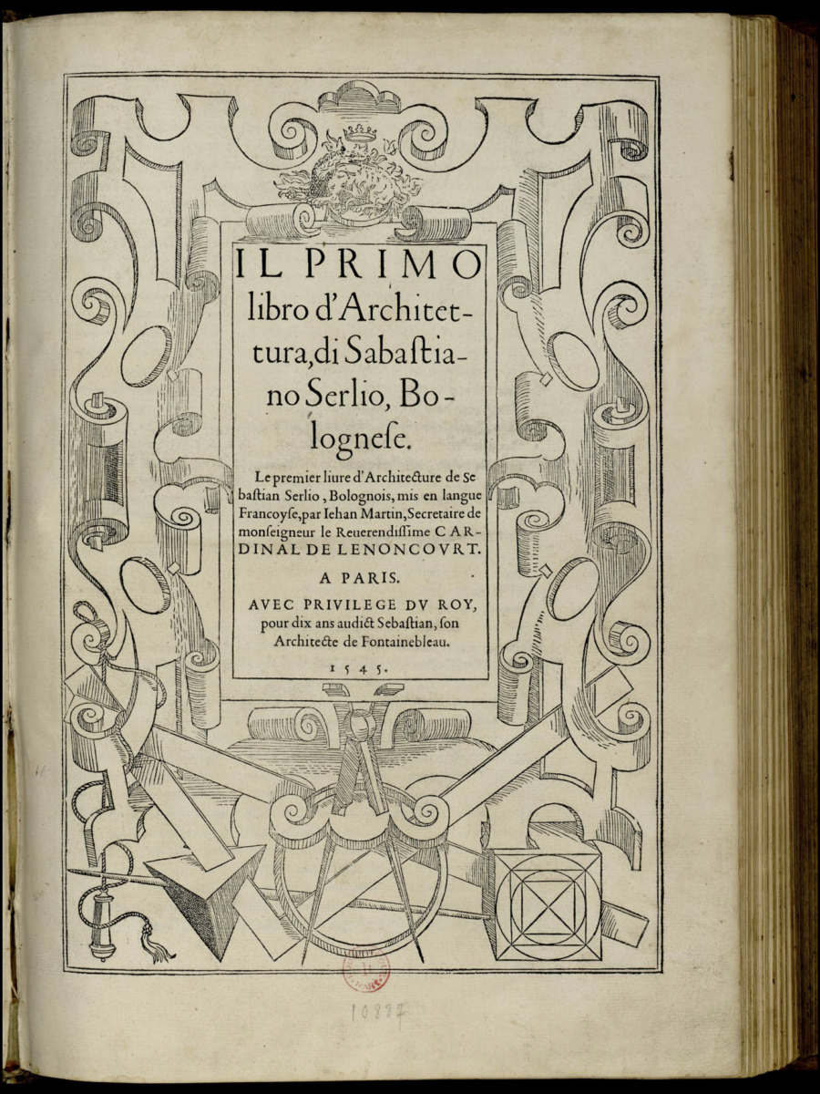 Sebastiano Serlio: Il Primo libro d'architettura: Title Page