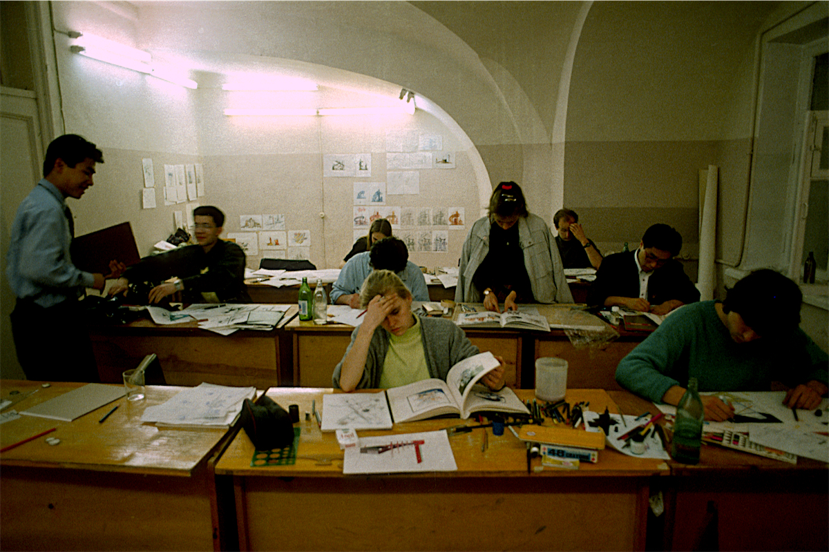 AA Diploma 11 1988-89: Workshop in the former Rozhdestvensky Convent, Moscow Institute of Architecture