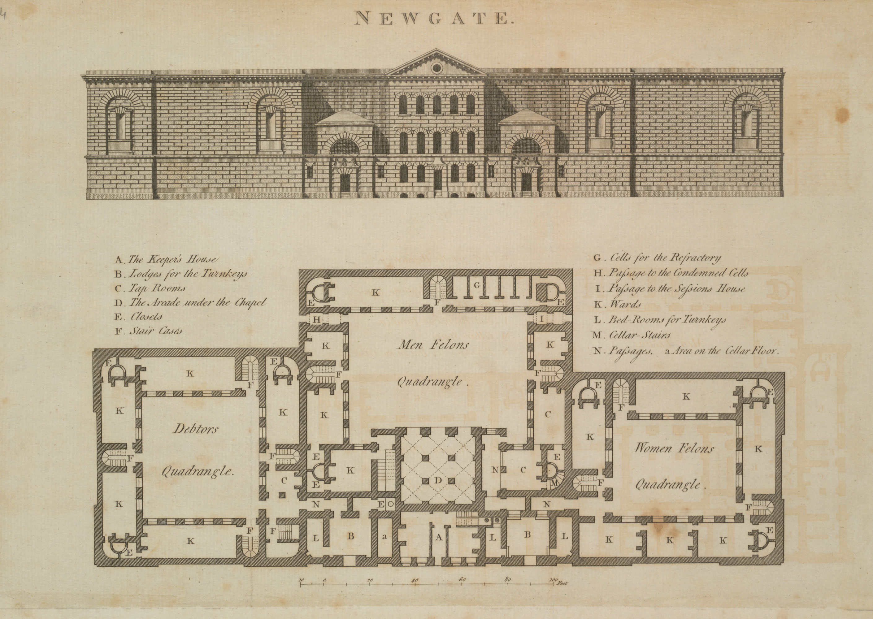 George Dance the Younger: Newgate Gaol, London (1770-1782)