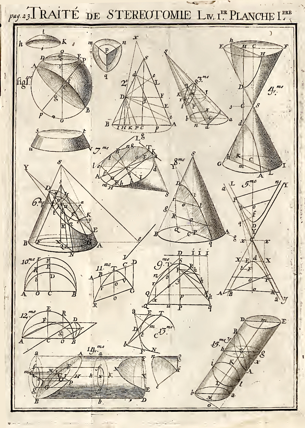 Amédée-François Frézier: La Théorie et la Pratique de la Coupe des Pierres (Strasbourg and Paris 1737) Amédée-François Frézier: La Théorie et la Pratique de la Coupe des Pierres (Strasbourg and Paris 1737) Book 1 Plate 1
