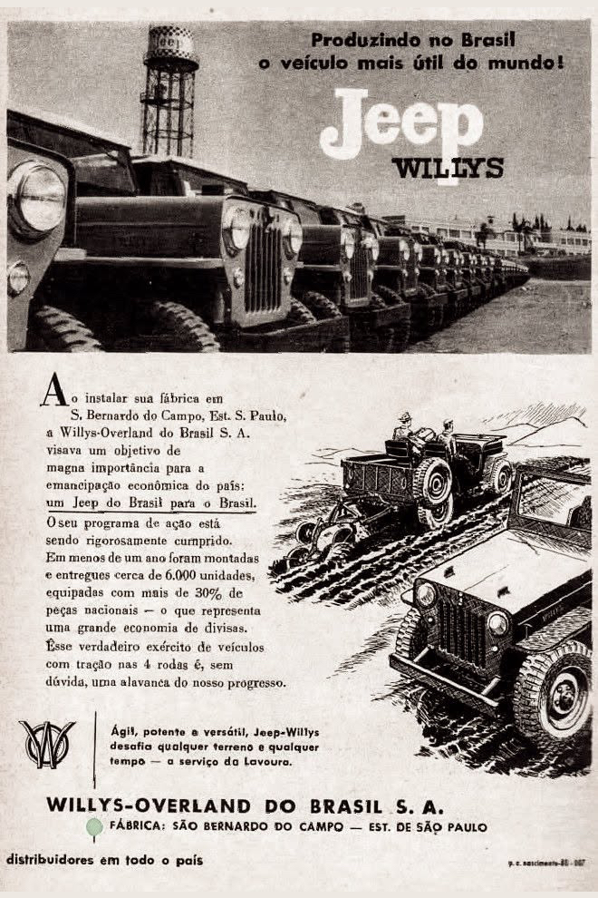 Advertising Poster for Willys Overland do Brasil 1956